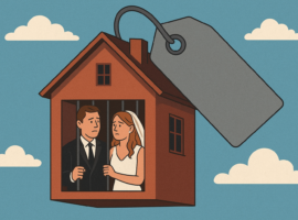Soaring house prices may be locking people into marriages, new research shows